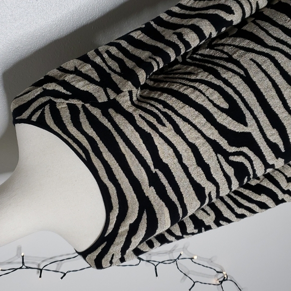 NEW Diane Von Furstenberg Evana Gold Animal Print Dress Rare Holiday Metallic - Picture 9 of 10